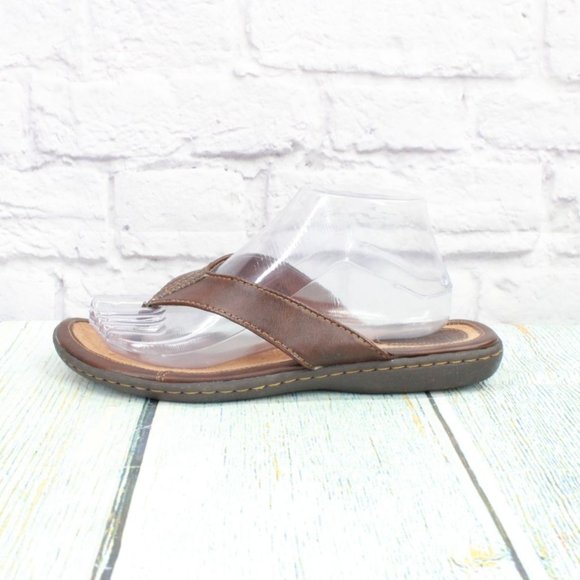 boc Shoes - Boc Zita Brown Leather Flip Flop Thong Lightweight Outsole Sandals 9 M